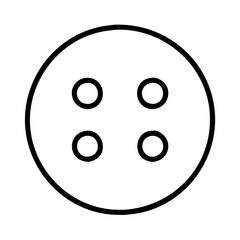 big button icon, big button line art - simple line art of big button, perfect for big button logos and icons and themed design 