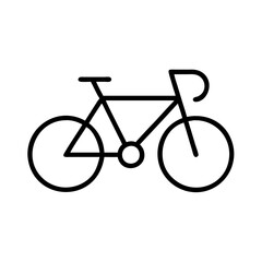 Fototapeta premium bike icon, bike line art - simple line art of bike, perfect for bike logos and icons and themed design 