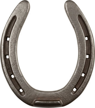 Lucky Charm Horse Shoe, Metal Horeshoe, Isolated transparent png