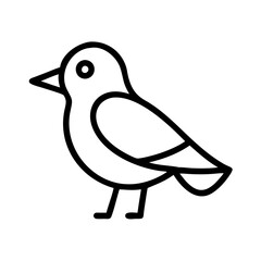 bird icon, bird line art - simple line art of bird, perfect for bird logos and icons and themed design 