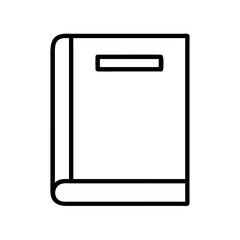 black book icon, black book line art - simple line art of black book, perfect for black book logos and icons and themed design 