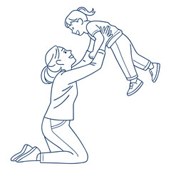 Fototapeta premium mother and child