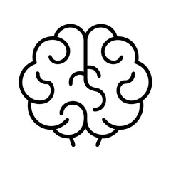 brain icon, brain line art - simple line art of brain, perfect for brain logos and icons and themed design 