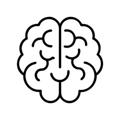 brain icon, brain line art - simple line art of brain, perfect for brain logos and icons and themed design 