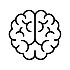 brain icon, brain line art - simple line art of brain, perfect for brain logos and icons and themed design 