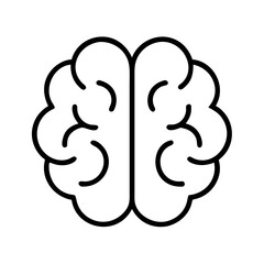 brain logo icon, brain logo line art - simple line art of brain logo, perfect for brain logo logos and icons and themed design 