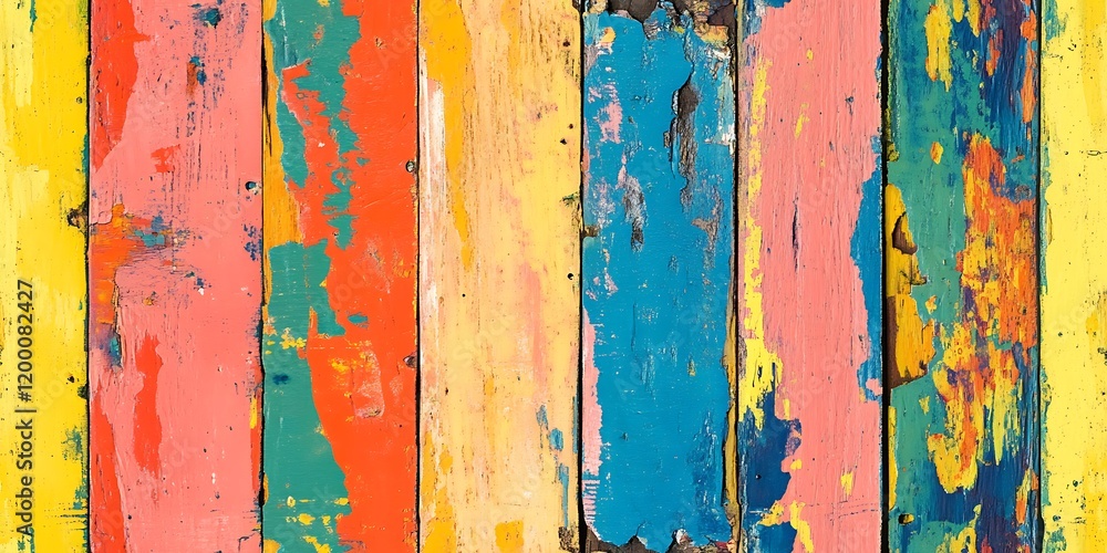 Poster colorful wood texture pattern with a seamless repeat design for artistic applications