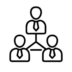 business teamwork icon, business teamwork line art - simple line art of business teamwork, perfect for business teamwork logos and icons and themed design 
