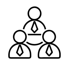 business teamwork icon, business teamwork line art - simple line art of business teamwork, perfect for business teamwork logos and icons and themed design 