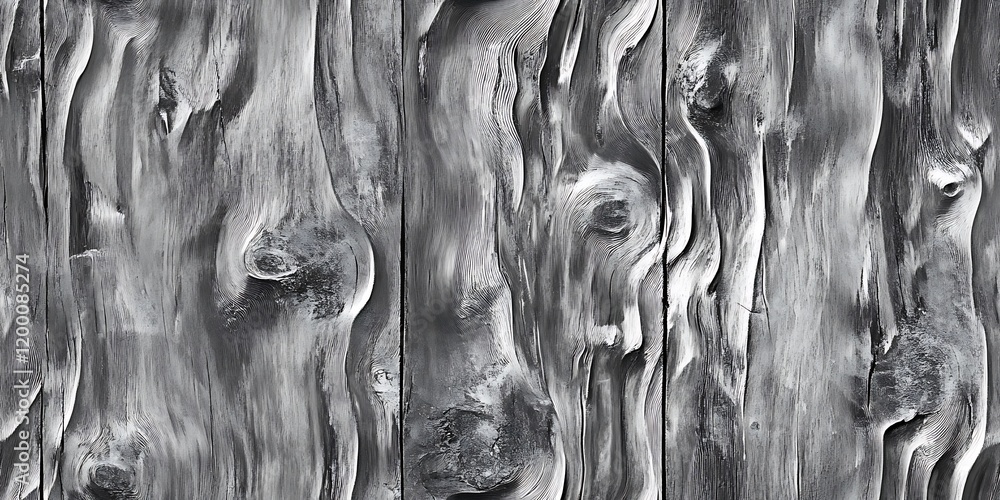 Poster seamless wood texture repeat pattern with intricate details and soft grayscale tones