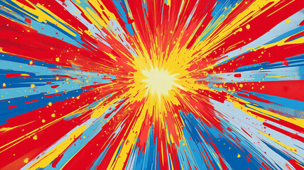 Colorful Abstract Paint Explosion Artwork
