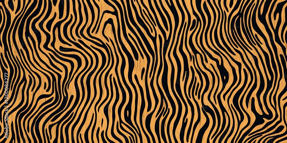 Poster seamless zebra wood texture pattern in rich tones for versatile design projects