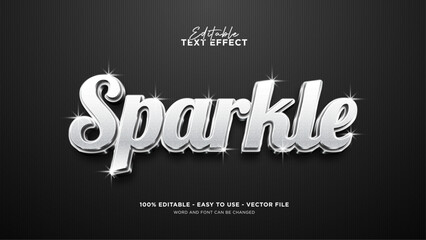 Sparkle text effect, editable shiny text effect