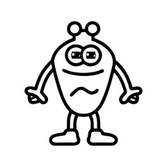cartoon icon, cartoon line art - simple line art of cartoon, perfect for cartoon logos and icons and themed design 