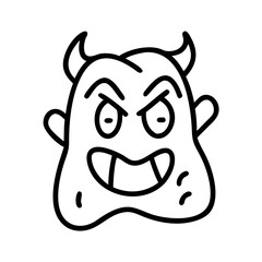 cartoon icon, cartoon line art - simple line art of cartoon, perfect for cartoon logos and icons and themed design 