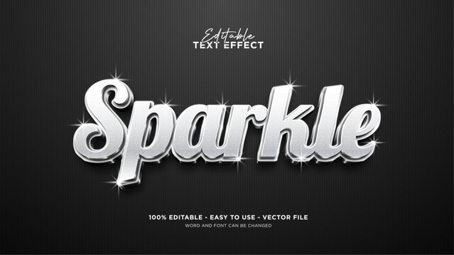 Sparkle text effect, editable shiny text effect