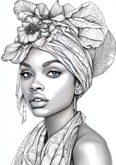 Black Women Coloring Pages