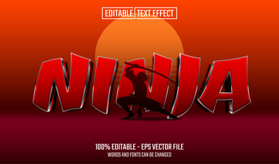 ninja editable text effect © Riskidesign