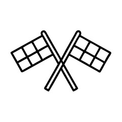 checke flags icon, checke flags line art - simple line art of checke flags, perfect for checke flags logos and icons and themed design 