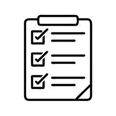 check list icon, check list line art - simple line art of check list, perfect for check list logos and icons and themed design 