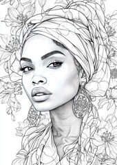 Black Women Coloring Pages
