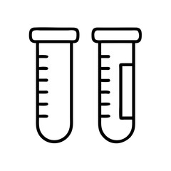 chemistry tubes icon, chemistry tubes line art - simple line art of chemistry tubes, perfect for chemistry tubes logos and icons and themed design 