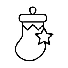 christmas icon, christmas line art - simple line art of christmas, perfect for christmas logos and icons and themed design 