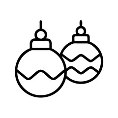 christmas icon, christmas line art - simple line art of christmas, perfect for christmas logos and icons and themed design 
