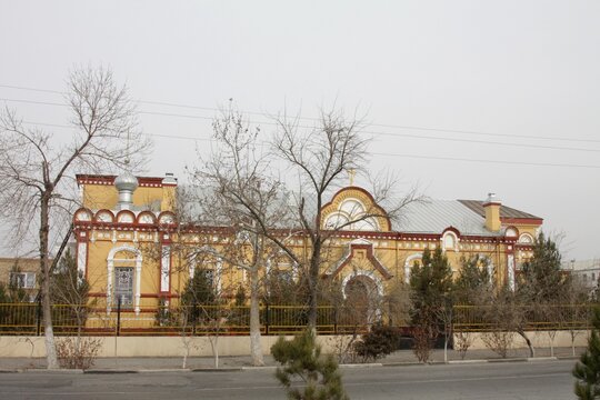 Orthodox church in the city of Turkmenabat, Republic of Turkmenistan. 