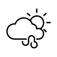 climate icon, climate line art - simple line art of climate, perfect for climate logos and icons and themed design 