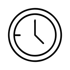 clock icon, clock line art - simple line art of clock, perfect for clock logos and icons and themed design 