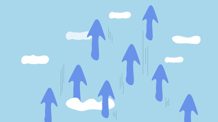 Obraz premium Growth, growing to success, winning or rising employee, skill to victory or development to achieve success