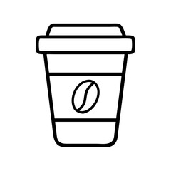 coffee icon, coffee line art - simple line art of coffee, perfect for coffee logos and icons and themed design 