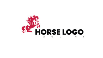 A jumping horse logo vintage logo