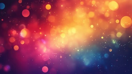 Warm and cool bokeh lights blend in a vibrant abstract background.