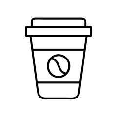 coffee cup icon, coffee cup line art - simple line art of coffee cup, perfect for coffee cup logos and icons and themed design 