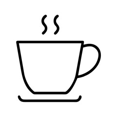 coffee cup icon, coffee cup line art - simple line art of coffee cup, perfect for coffee cup logos and icons and themed design 