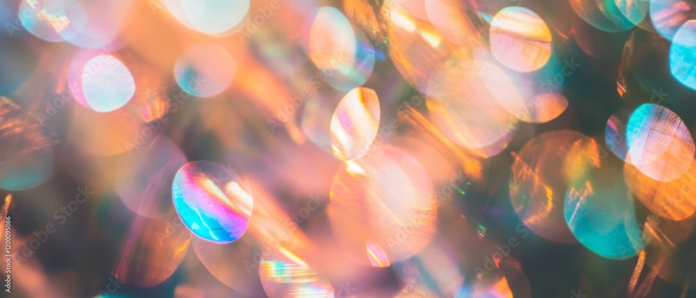 Poster lens flare overlay creates vibrant abstract light composition with colorful bokeh effects
