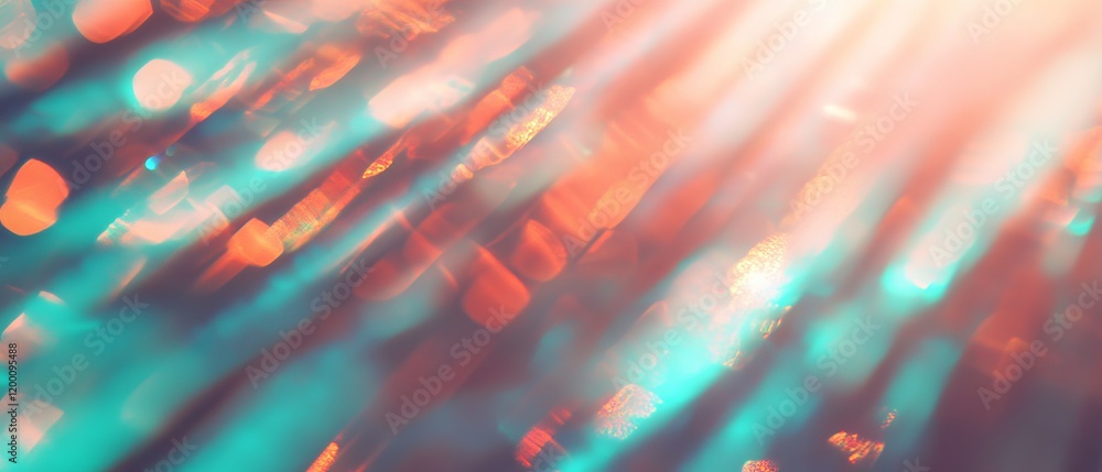 Aufkleber bright lens flare texture with colorful hues creating vibrant streaks of light in a dynamic display