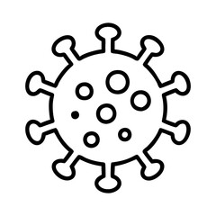coronavirus icon, coronavirus line art - simple line art of coronavirus, perfect for coronavirus logos and icons and themed design 