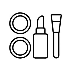 cosmetics icon, cosmetics line art - simple line art of cosmetics, perfect for cosmetics logos and icons and themed design 