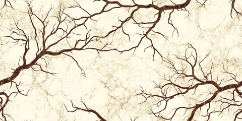 Obraz premium Seamless repeat pattern of intricate branches against a textured background