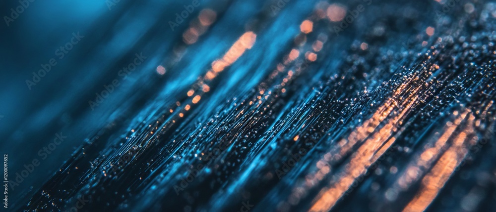 Poster Macro view of mascara fibers showcasing their length and arrangement for optimal application
