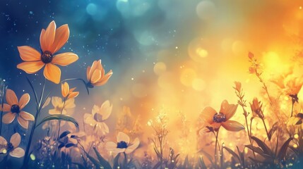 Enchanted Sunset Meadow