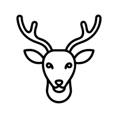 deer icon, deer line art - simple line art of deer, perfect for deer logos and icons and themed design 