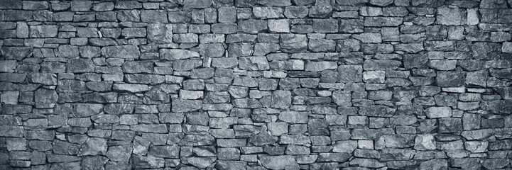 Light dusty silver grey blue white background. Stone wall surface texture. For design. Wide banner.