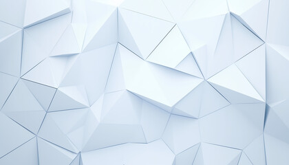 White abstract geometric triangular background, paper soft polygonal pattern