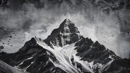 "Grunge Gray Backgrounds Featuring Monochrome Mountains and 3D Stone Wall Effects, Combining Textured, Rugged Elements for a Bold, Industrial Aesthetic"

