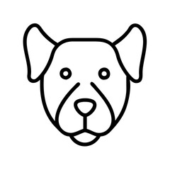 dog head icon, dog head line art - simple line art of dog head, perfect for dog head logos and icons and themed design 