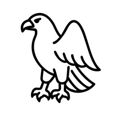 Fototapeta premium eagle icon, eagle line art - simple line art of eagle, perfect for eagle logos and icons and themed design 
